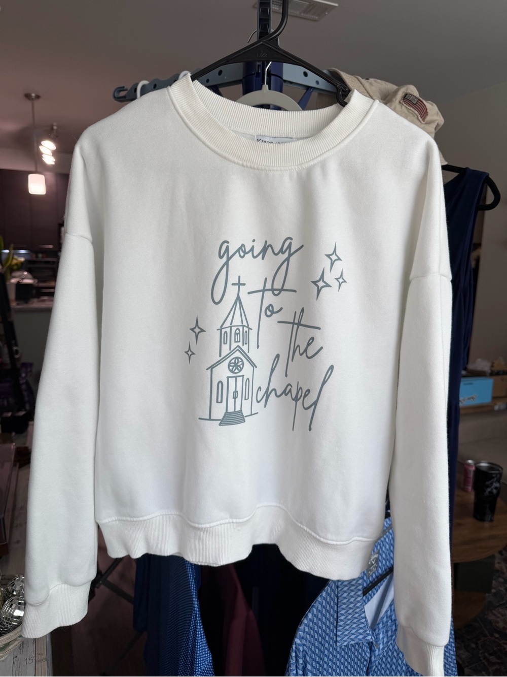 Kirkland's Crewneck Sweatshirt with Blue/Gray Chapel Graphic